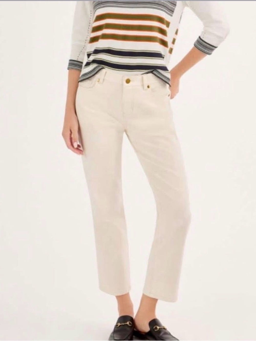 cabi #6701 Soho Jean (cream). Size 4. - Picture 5 of 9